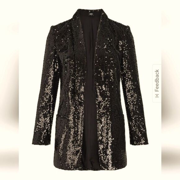 Express Brown Blazer with Relaxed Fit and Subtle Pattern - Picture 5 of 5